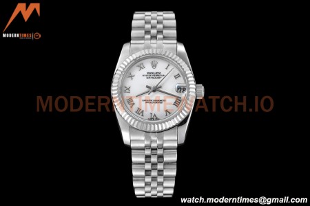 Rolex - Datejust Ladies 278274 31mm Jub Flt SS/SS Wht/Rmn GDF MY8215