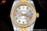 Rolex - Datejust Ladies 278383 31mm Jub Dia YG/SS Silv/Dia GDF MY8215