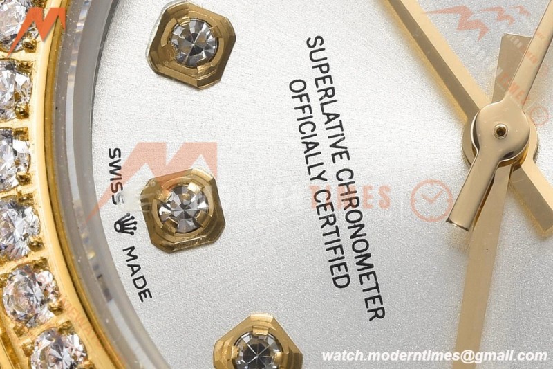 Rolex - Datejust Ladies 278383 31mm Jub Dia YG/SS Silv/Dia GDF MY8215