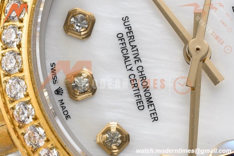 Rolex - Datejust Ladies 278383 31mm Jub Dia YG/SS W-Mop/Dia GDF MY8215
