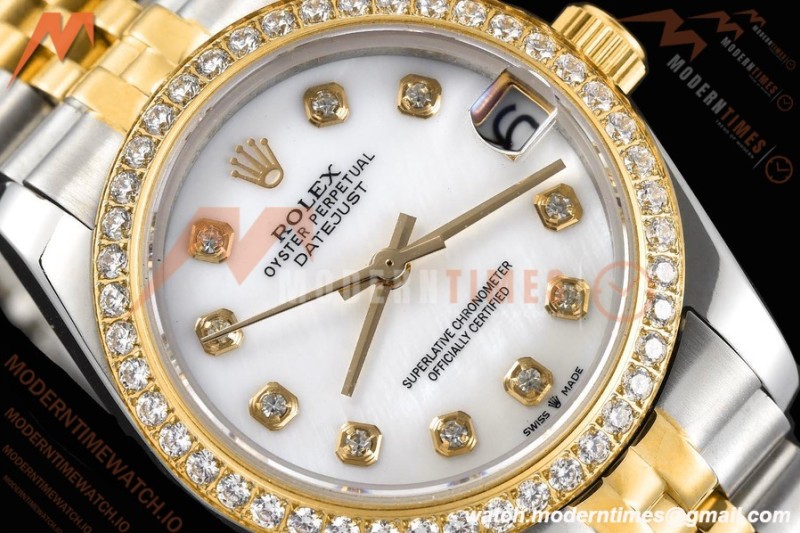 Rolex - Datejust Ladies 278383 31mm Jub Dia YG/SS W-Mop/Dia GDF MY8215