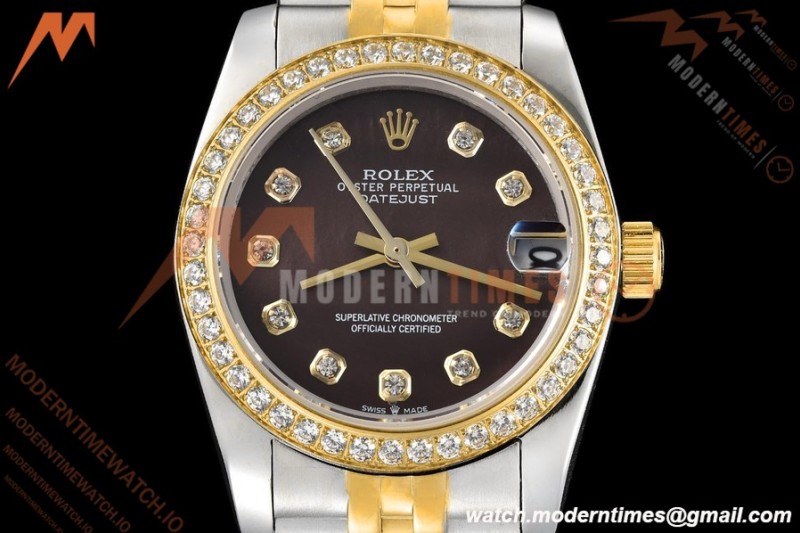 Rolex - Datejust Ladies 278383 31mm Jub Dia YG/SS B-Mop/Dia GDF MY8215