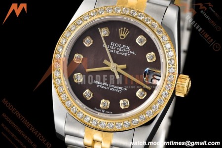 Rolex - Datejust Ladies 278383 31mm Jub Dia YG/SS B-Mop/Dia GDF MY8215
