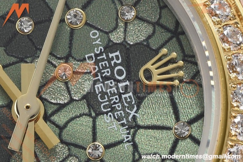 Rolex - Datejust Ladies 278383 31mm Jub Dia YG/SS Floral Motif/Dia GDF MY8215