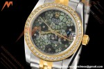 Rolex - Datejust Ladies 278383 31mm Jub Dia YG/SS Floral Motif/Dia GDF MY8215