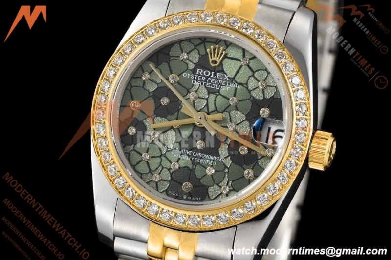 Rolex - Datejust Ladies 278383 31mm Jub Dia YG/SS Floral Motif/Dia GDF MY8215