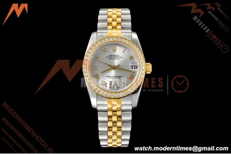 Rolex - Datejust Ladies 278383 31mm Jub Dia YG/SS Silv/Rmn GDF MY8215