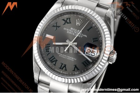 Rolex - Datejust 126234 36mm Wimbledon Oys Flt 904L SS/SS Grey/Rmn VSF VS3235