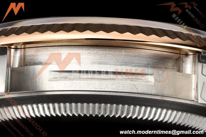Rolex - Datejust 126231 36mm Jub Flt 904L RG/SS Silver Palm/Stk VSF VS3235