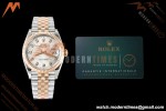 Rolex - Datejust 126231 36mm Jub Flt 904L RG/SS Silver Palm/Dia VSF VS3235
