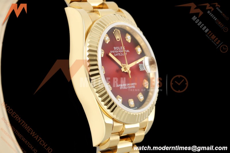 Rolex - Datejust Ladies 278278 31mm Pre Flt YG/YG Red/Dia GMF A2824 | 롤렉스 - 데이트저스트 레이디스 278278 31mm 프리플랫 YG/YG 레드/다이아 GMF A2824