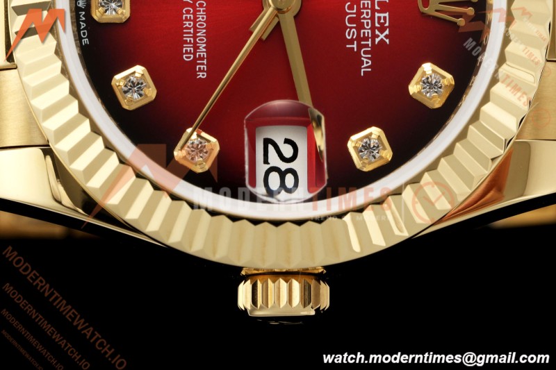 Rolex - Datejust Ladies 278278 31mm Pre Flt YG/YG Red/Dia GMF A2824 | 롤렉스 - 데이트저스트 레이디스 278278 31mm 프리플랫 YG/YG 레드/다이아 GMF A2824