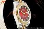 Rolex - Datejust Ladies 278383 31mm Jub Flt YG/SS Red/Dia GMF A2824