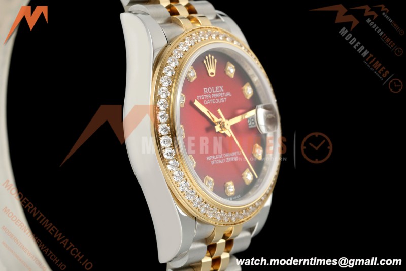 Rolex - Datejust Ladies 278383 31mm Jub Dia YG/SS Red/Dia GMF A2824