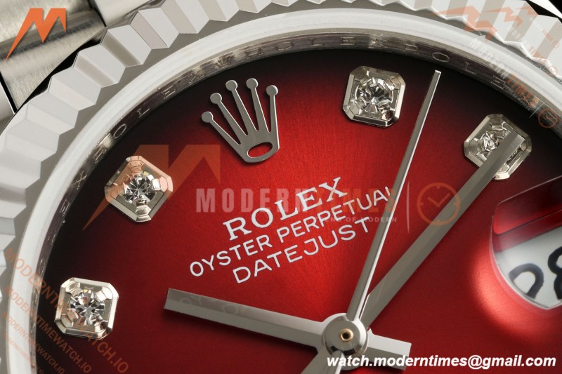 Rolex - Datejust Ladies 278274 31mm Jub Flt SS/SS Red/Dia GMF A2824