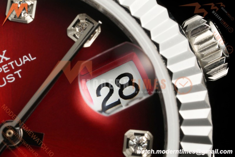 Rolex - Datejust Ladies 278274 31mm Jub Flt SS/SS Red/Dia GMF A2824