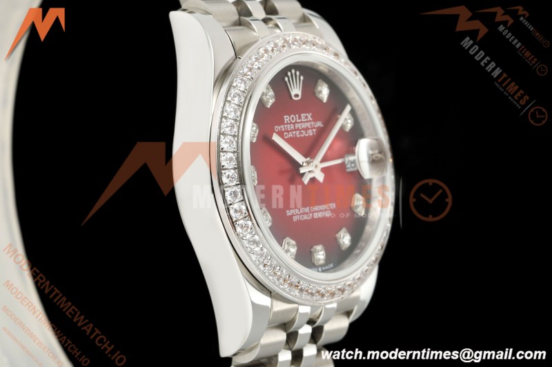 Rolex - Datejust Ladies 278274 31mm Jub Dia SS/SS Red/Dia GMF A2824 | 롤렉스 - 데이트저스트 레이디스 278274 31mm 주브 다이아 SS/SS 레드/다이아 GMF A2824