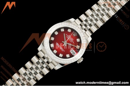 Rolex - Datejust Ladies 278274 31mm Jub Dia SS/SS Red/Dia GMF A2824