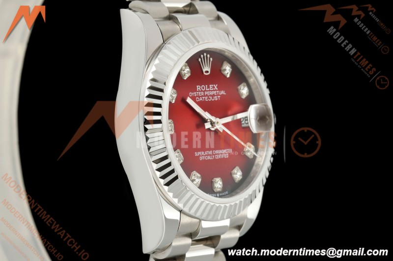 Rolex - Datejust Ladies 278274 31mm Pre Flt SS/SS Red/Dia GMF A2824