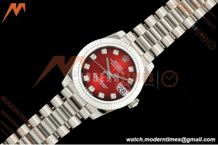 Rolex - Datejust Ladies 278274 31mm Pre Flt SS/SS Red/Dia GMF A2824