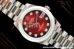Rolex - Datejust Ladies 278274 31mm Pre Flt SS/SS Red/Dia GMF A2824