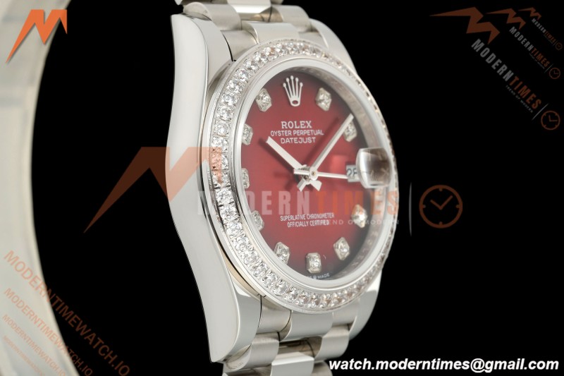 Rolex - Datejust Ladies 278274 31mm Pre Dia SS/SS Red/Dia GMF A2824