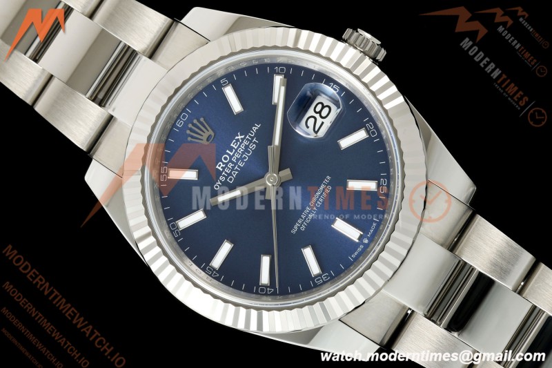Rolex - Datejust 126334 41mm Oys Flt 904L SS/SS Blu/Stk SCF VR3235