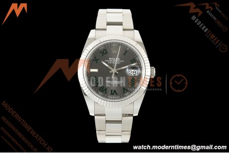 Rolex - Datejust 126334 41mm Wimbledon Oys Flt 904L SS/SS Grey/Rmn SCF VR3235