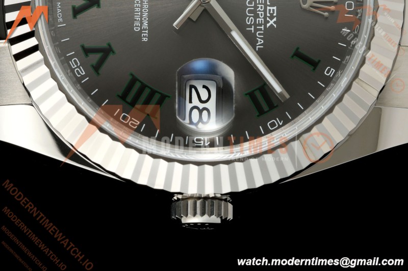 Rolex - Datejust 126334 41mm Wimbledon Oys Flt 904L SS/SS Grey/Rmn SCF VR3235