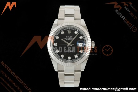 Rolex - Datejust 126334 41mm Oys Flt 904L SS/SS Blk/Dia SCF VR3235