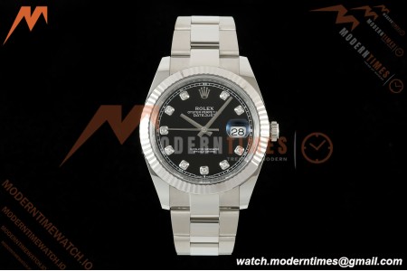Rolex - Datejust 126334 41mm Oys Flt 904L SS/SS Blk/Dia SCF VR3235