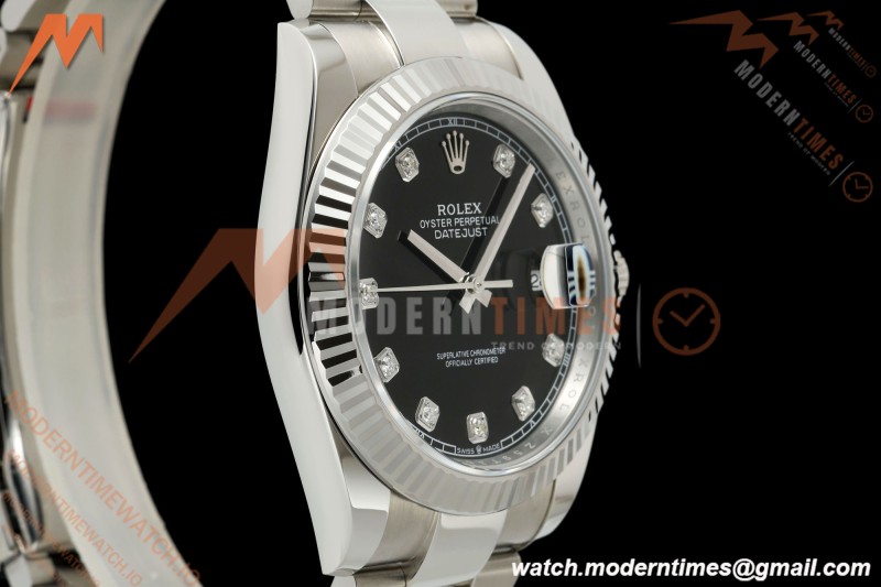 Rolex - Datejust 126334 41mm Oys Flt 904L SS/SS Blk/Dia SCF VR3235 | 롤렉스 데이트저스트 126334 41mm 오이스터 플랫 904L 스테인리스 스틸/스테인리스 스틸 블랙/다이아몬드 SCF VR3235
