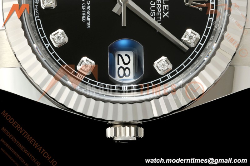 Rolex - Datejust 126334 41mm Oys Flt 904L SS/SS Blk/Dia SCF VR3235 | 롤렉스 데이트저스트 126334 41mm 오이스터 플랫 904L 스테인리스 스틸/스테인리스 스틸 블랙/다이아몬드 SCF VR3235