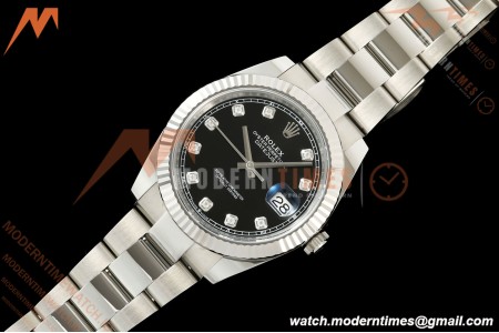 Rolex - Datejust 126334 41mm Oys Flt 904L SS/SS Blk/Dia SCF VR3235