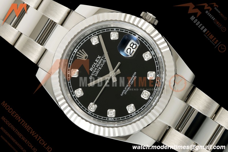 Rolex - Datejust 126334 41mm Oys Flt 904L SS/SS Blk/Dia SCF VR3235 | 롤렉스 데이트저스트 126334 41mm 오이스터 플랫 904L 스테인리스 스틸/스테인리스 스틸 블랙/다이아몬드 SCF VR3235