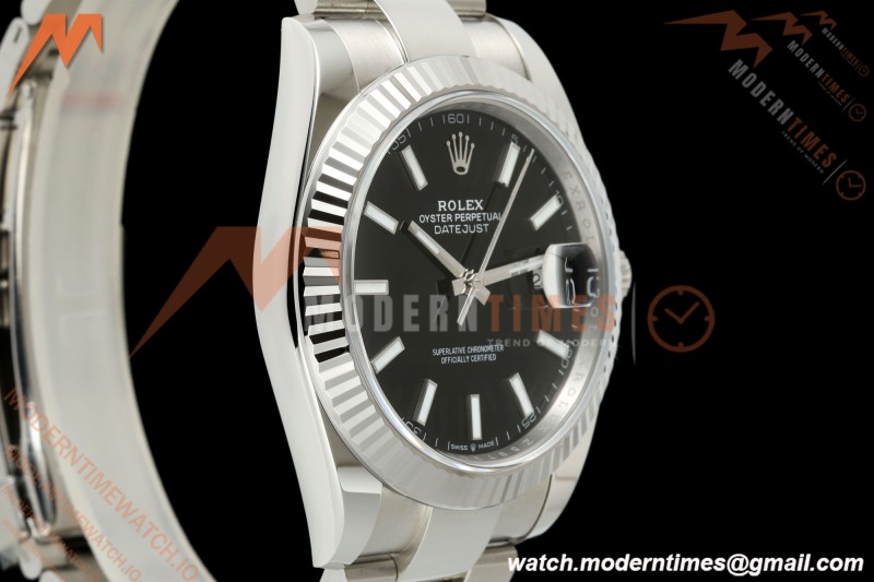 Rolex - Datejust 126334 41mm Oys Flt 904L SS/SS Blk/Stk SCF VR3235 | 롤렉스 데이트저스트 126334 41mm 오이스터 플랫 904L 스테인리스 스틸/스테인리스 스틸 블랙 다이얼/스틱 인덱스 SCF VR3235 무브먼트