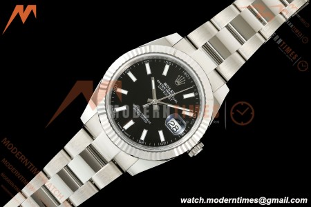 Rolex - Datejust 126334 41mm Oys Flt 904L SS/SS Blk/Stk SCF VR3235