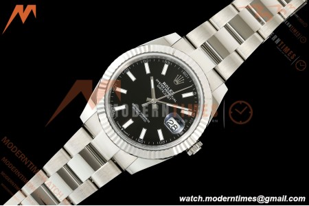 Rolex - Datejust 126334 41mm Oys Flt 904L SS/SS Blk/Stk SCF VR3235