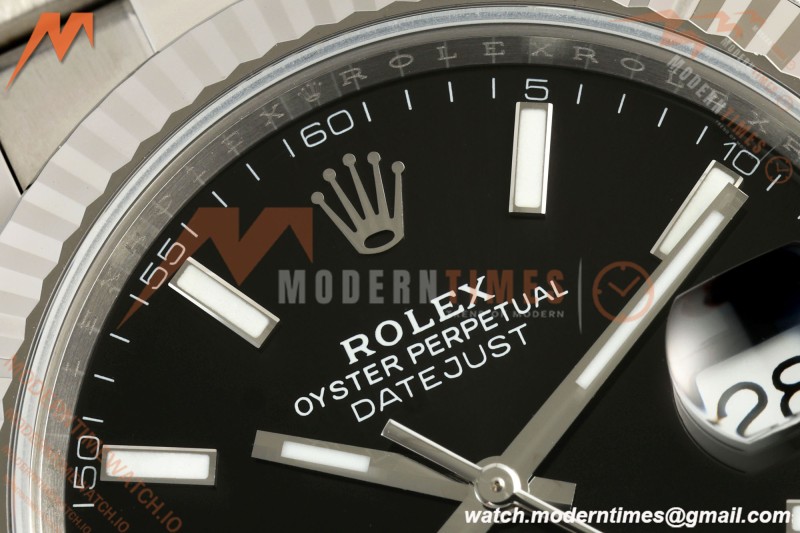 Rolex - Datejust 126334 41mm Oys Flt 904L SS/SS Blk/Stk SCF VR3235 | 롤렉스 데이트저스트 126334 41mm 오이스터 플랫 904L 스테인리스 스틸/스테인리스 스틸 블랙 다이얼/스틱 인덱스 SCF VR3235 무브먼트
