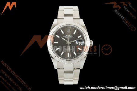 Rolex - Datejust 126334 41mm Oys Flt 904L SS/SS Gray/Stk SCF VR3235