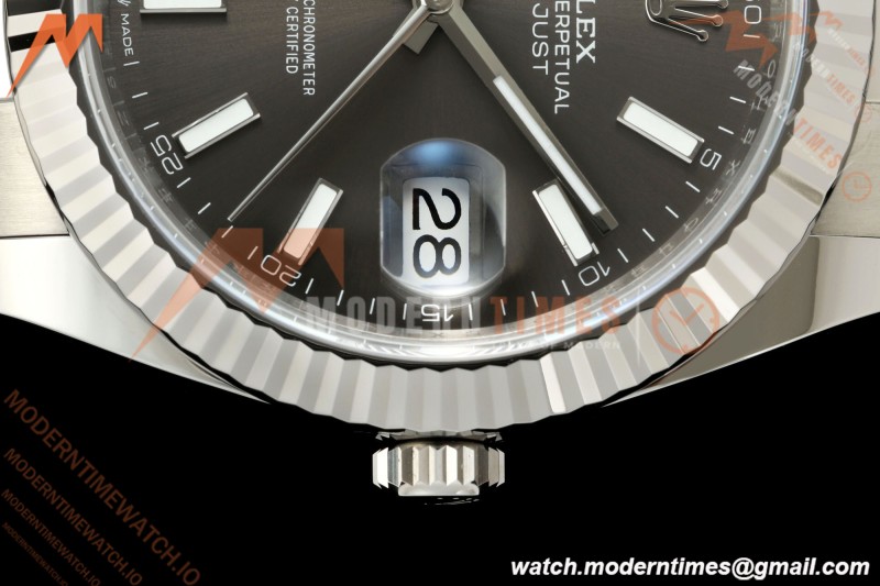 Rolex - Datejust 126334 41mm Oys Flt 904L SS/SS Gray/Stk SCF VR3235 | 롤렉스 데이트저스트 126334 41mm 오이스터 플랫 904L 스테인리스 스틸/스테인리스 스틸 그레이/스틱 다이얼 SCF VR3235 무브먼트