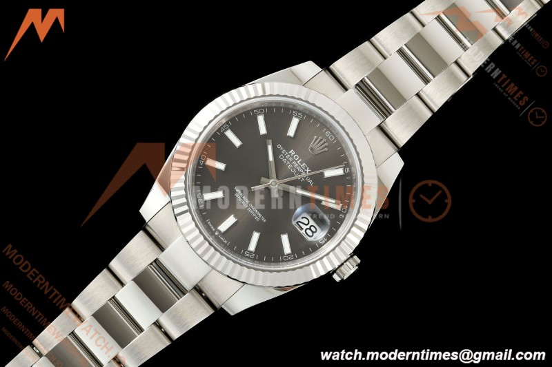 Rolex - Datejust 126334 41mm Oys Flt 904L SS/SS Gray/Stk SCF VR3235 | 롤렉스 데이트저스트 126334 41mm 오이스터 플랫 904L 스테인리스 스틸/스테인리스 스틸 그레이/스틱 다이얼 SCF VR3235 무브먼트