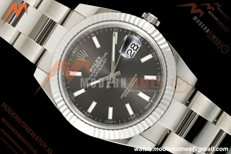 Rolex - Datejust 126334 41mm Oys Flt 904L SS/SS Gray/Stk SCF VR3235 | 롤렉스 데이트저스트 126334 41mm 오이스터 플랫 904L 스테인리스 스틸/스테인리스 스틸 그레이/스틱 다이얼 SCF VR3235 무브먼트