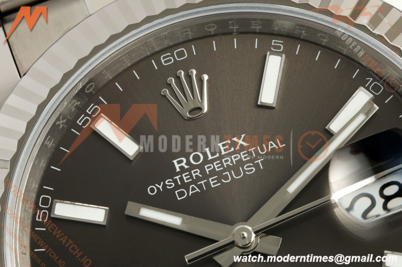 Rolex - Datejust 126334 41mm Oys Flt 904L SS/SS Gray/Stk SCF VR3235 | 롤렉스 데이트저스트 126334 41mm 오이스터 플랫 904L 스테인리스 스틸/스테인리스 스틸 그레이/스틱 다이얼 SCF VR3235 무브먼트