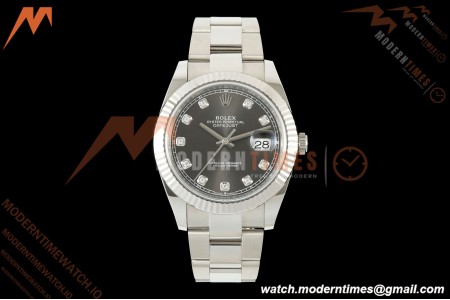Rolex - Datejust 126334 41mm Oys Flt 904L SS/SS Gray/Dia SCF VR3235
