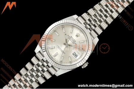 Rolex - Datejust 126334 41mm Jub Flt 904L SS/SS Silv/Stk SCF VR3235