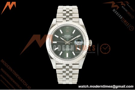 Rolex - Datejust 126334 41mm Jub Flt 904L SS/SS Grn/Stk SCF VR3235