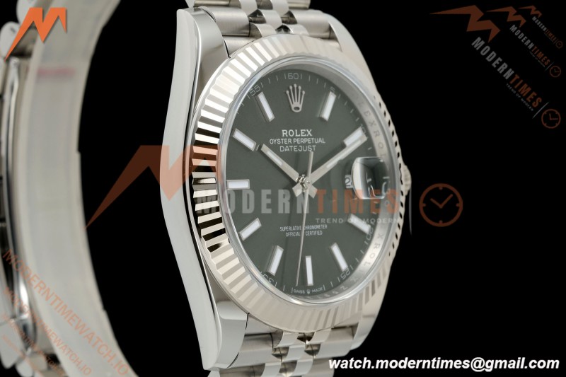 Rolex - Datejust 126334 41mm Jub Flt 904L SS/SS Grn/Stk SCF VR3235 | 롤렉스 - 데이트저스트 126334 41mm 주빌리 브레이슬릿 904L 스테인리스 스틸/스테인리스 스틸 그린 다이얼/스틱 인덱스 SCF VR3235 무브먼트