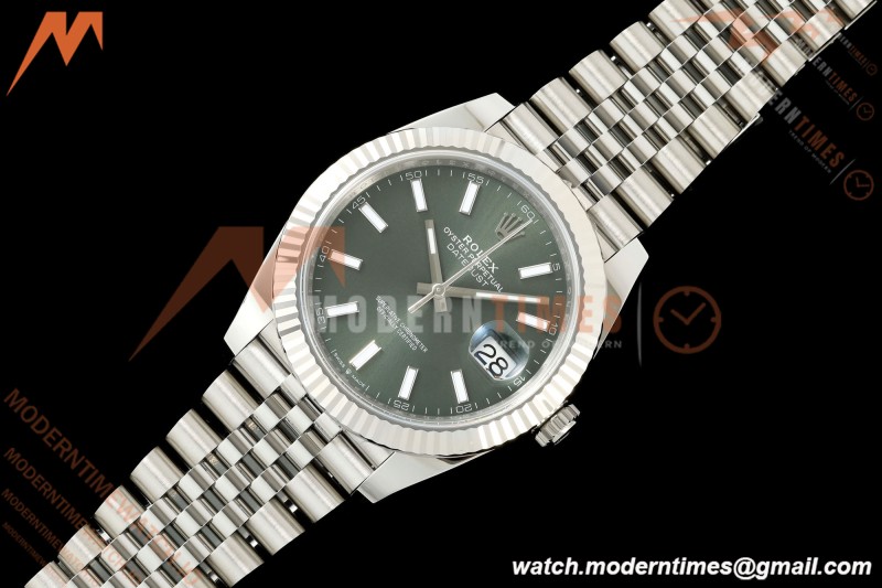 Rolex - Datejust 126334 41mm Jub Flt 904L SS/SS Grn/Stk SCF VR3235 | 롤렉스 - 데이트저스트 126334 41mm 주빌리 브레이슬릿 904L 스테인리스 스틸/스테인리스 스틸 그린 다이얼/스틱 인덱스 SCF VR3235 무브먼트