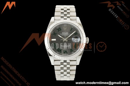 Rolex - Datejust 126334 41mm Wimbledon Jub Flt 904L SS/SS Grey/Rmn SCF VR3235
